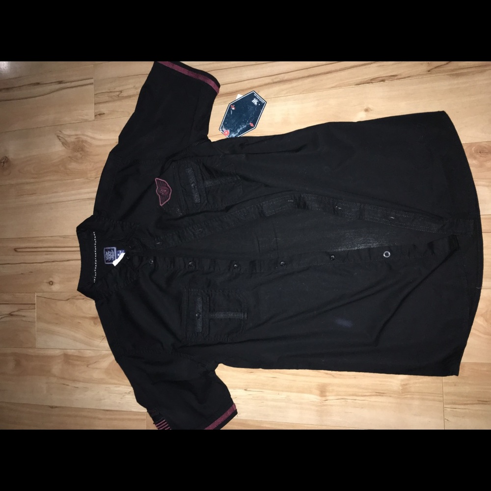 Black button up shirt